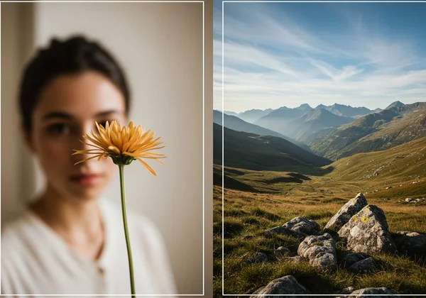 Comparison of shallow and deep depth of field in photography.