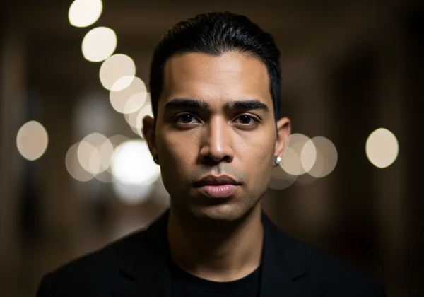 Portrait with a creamy, blurred background showcasing bokeh